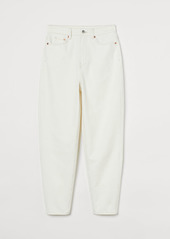 H&M H & M - Mom Loose-fit Ultra High Jeans - White