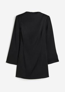 H&M H & M - Open-backed Satin Dress - Black