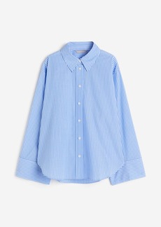 H&M H & M - Oversized Cotton Shirt - Blue