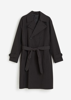 H&M H & M - Oversized Fit Trench Coat - Black