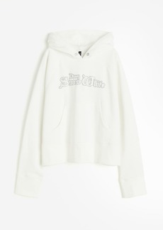 H&M H & M - Oversized Hoodie with Motif - White