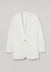 H&M H & M - Oversized Linen-blend Jacket - White
