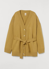 H&M H & M - Oversized Wool-blend Cardigan - Yellow