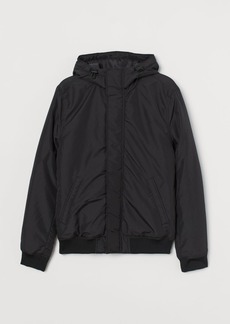 H&M H & M - Padded Hooded Jacket - Black