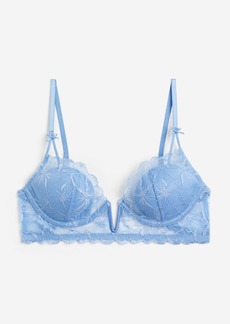 H&M H & M - Padded Underwire Lace Bra - Blue