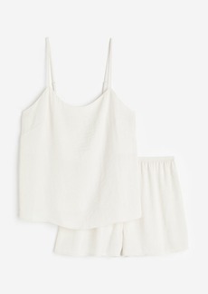 H&M H & M - Pajama Camisole Top and Shorts - Beige