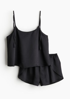 H&M H & M - Pajama Camisole Top and Shorts - Black