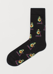 H&M H & M - Patterned Socks - Black