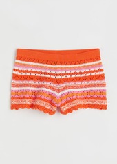 H&M H & M - Crochet-look Shorts - Orange