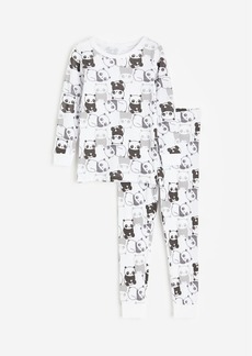 H&M H & M - Printed Cotton Pajamas - Gray
