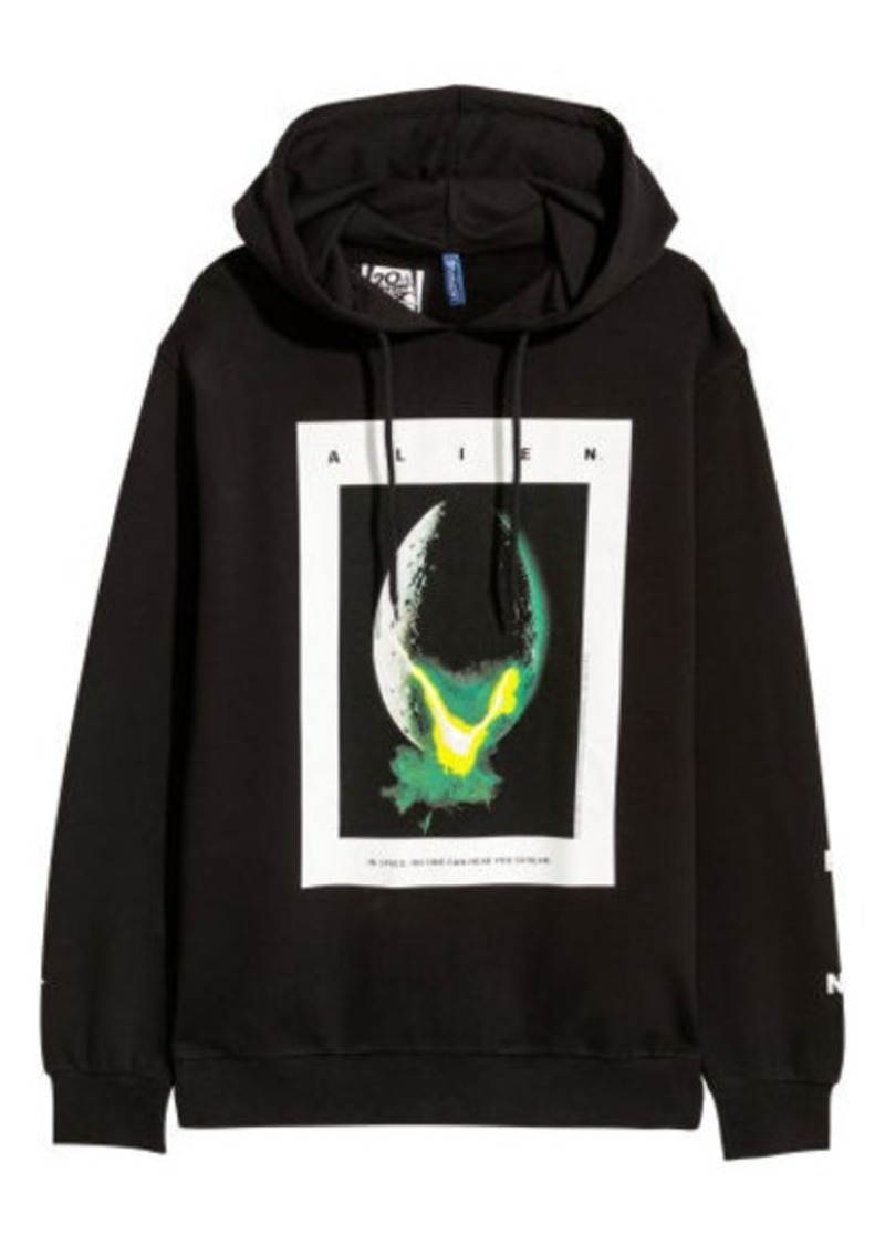 black h and m hoodie