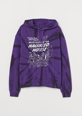 H&M H & M - Printed Hoodie - Purple
