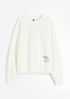 H&M H & M - Printed Sweatshirt - White