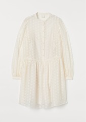 H&M H & M - Puff-sleeved Dress - White