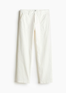 H&M H & M - Regular Fit Cotton Pants - White
