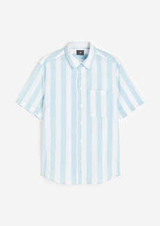 H&M H & M - Regular Fit Cotton Shirt - Blue