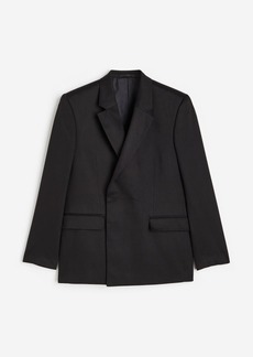 H&M H & M - Regular Fit Double-breasted Jacket - Black