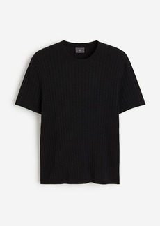H&M H & M - Regular Fit Knit T-shirt - Black