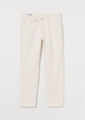 H&M H & M - Regular Tapered Crop Jeans - White