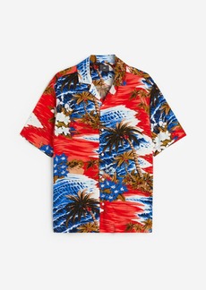H&M H & M - Patterned Resort Shirt - Red