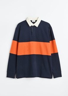 H&M H & M - Relaxed Fit Rugby Shirt - Blue