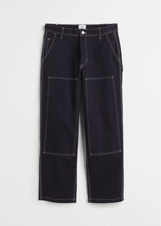 H&M H & M - Relaxed Fit Twill Pants - Blue