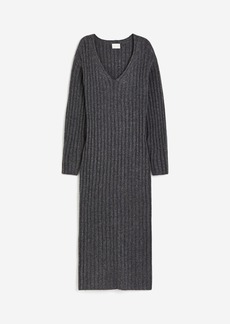 H&M H & M - Rib-knit Dress - Gray