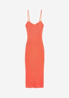 H&M H & M - Rib-knit Slip Dress - Orange