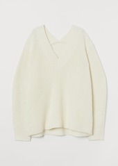 H&M H & M - Rib-knit Sweater - White