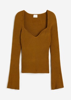 H&M H & M - Rib-knit Sweater - Yellow