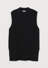 H&M H & M - Rib-knit Sweater Vest - Black