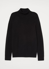 H&M H & M - Rib-knit Turtleneck Sweater - Black