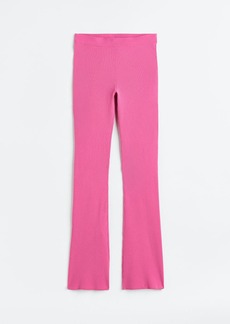 H&M H & M - Ribbed Flared Pants - Pink