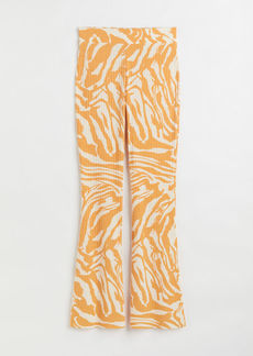 H&M H & M - Ribbed Pants - Yellow