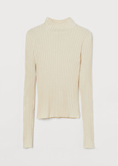 H&M H & M - Ribbed Turtleneck Sweater - Beige