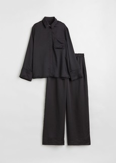 H&M H & M - Satin Pajamas - Black
