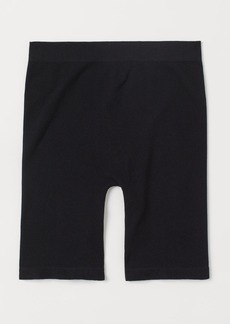 H&M H & M - Seamless Ribbed Biker Shorts - Black