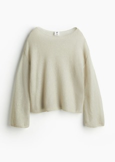 H&M H & M - Sheer Mohair-blend Sweater - Green