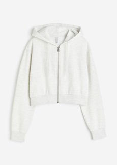 H&M H & M - Short Hooded Sweatshirt Jacket - Gray