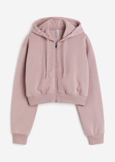H&M H & M - Short Hooded Sweatshirt Jacket - Pink