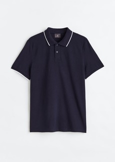 H&M H & M - Slim Fit Cotton Polo Shirt - Blue