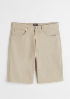 H&M H & M - Slim Fit Cotton Twill Shorts - Brown
