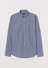 H&M H & M - Slim Fit Easy-iron Shirt - Blue