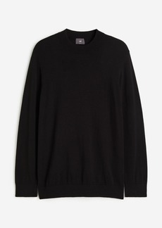 H&M H & M - Slim Fit Fine-knit Mock Turtleneck Sweater - Black