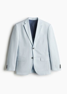 H&M H & M - Slim Fit Linen Jacket - Blue