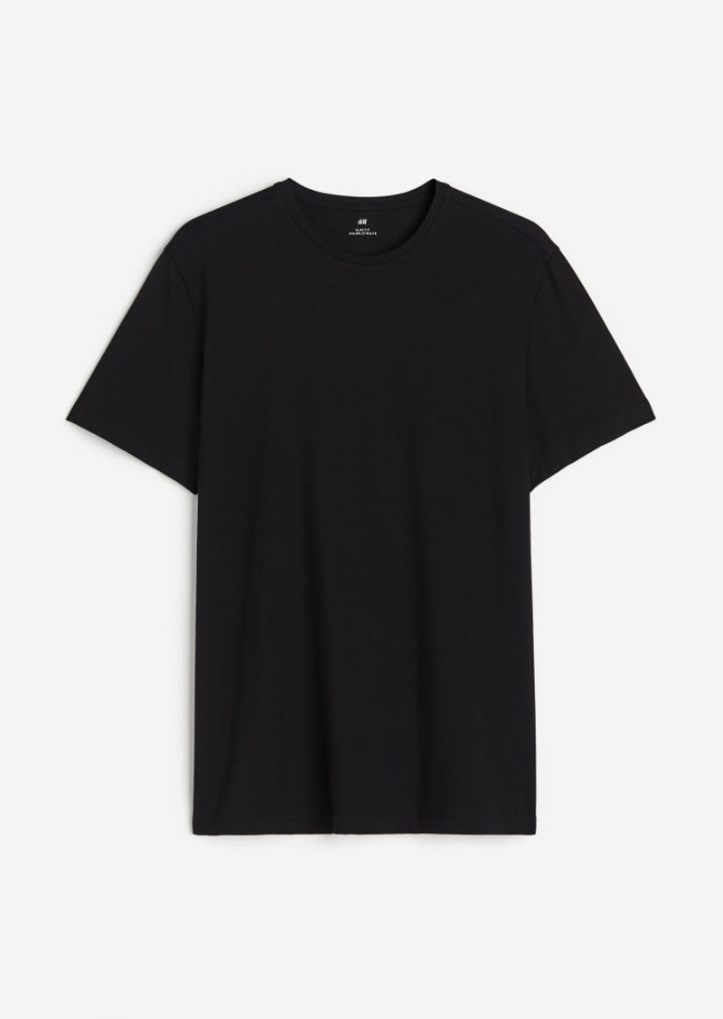 H&M H & M - Slim Fit T-shirt - Black