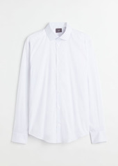H&M H & M - Slim Fit Stretch Shirt - White