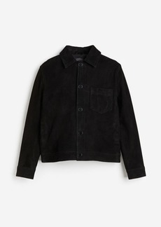 H&M H & M - Slim Fit Suede Jacket - Black