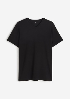 H&M H & M - Slim Fit V-neck T-shirt - Black