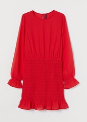 H&M H & M - Smock-detail Dress - Red